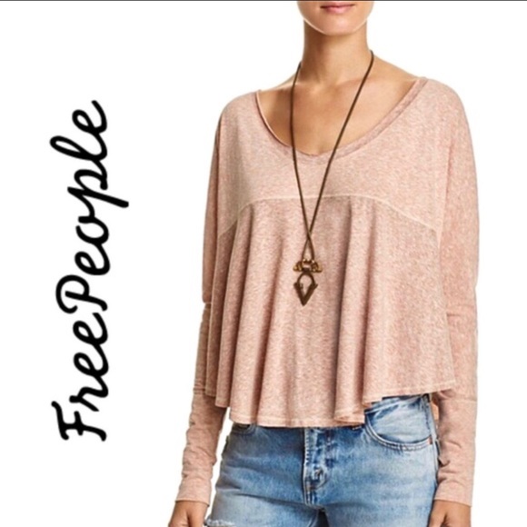 Free People We The Free Cloud Nine Sunset Haze Blush Pullover Top XS - Picture 14 of 14